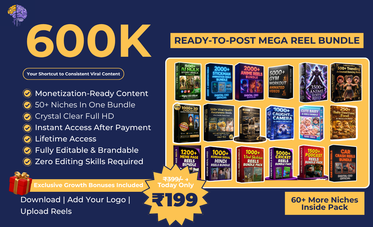 600K+ READY-TO-POST MEGA REEL BUNDLE 2026